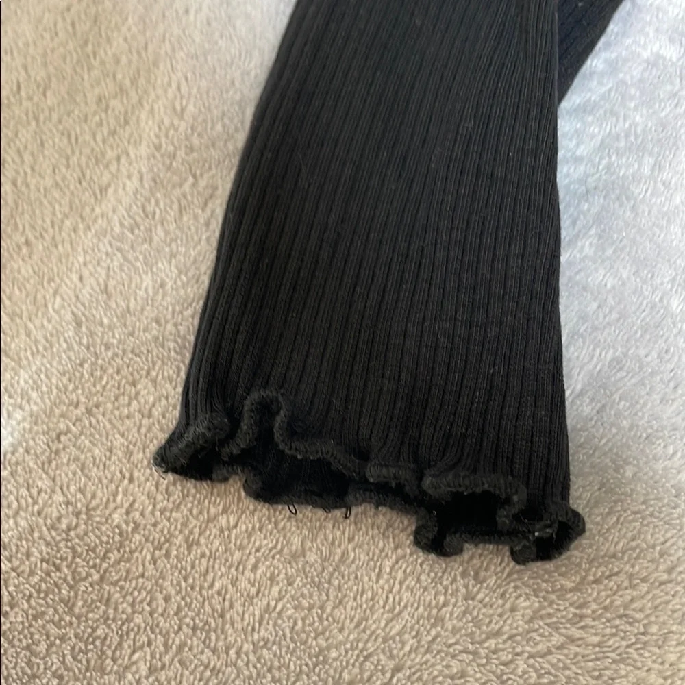 Rumi + Ryder Black Kids Ribbed Leggings
